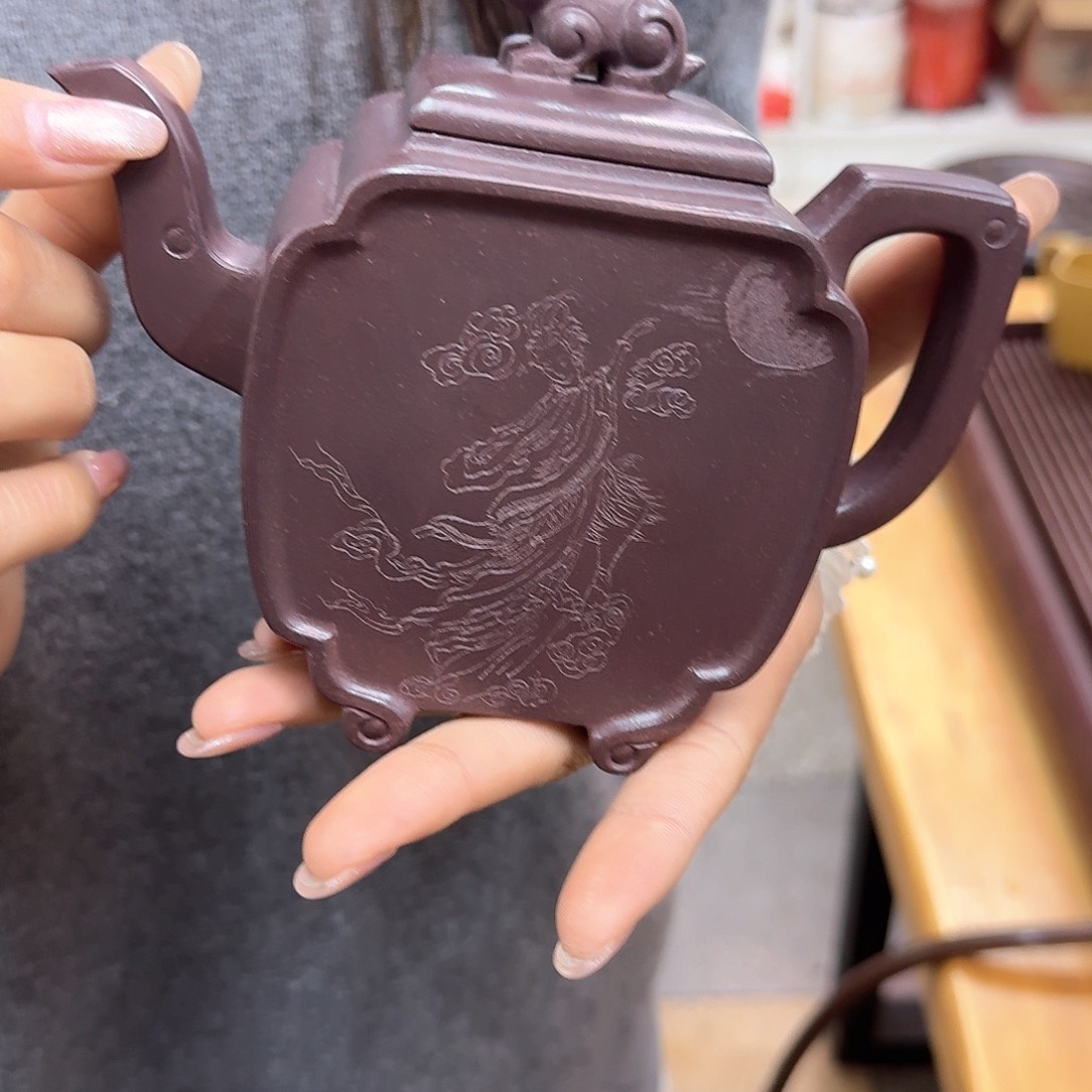 紫砂茶壶紫砂壶嫦娥奔月430cc