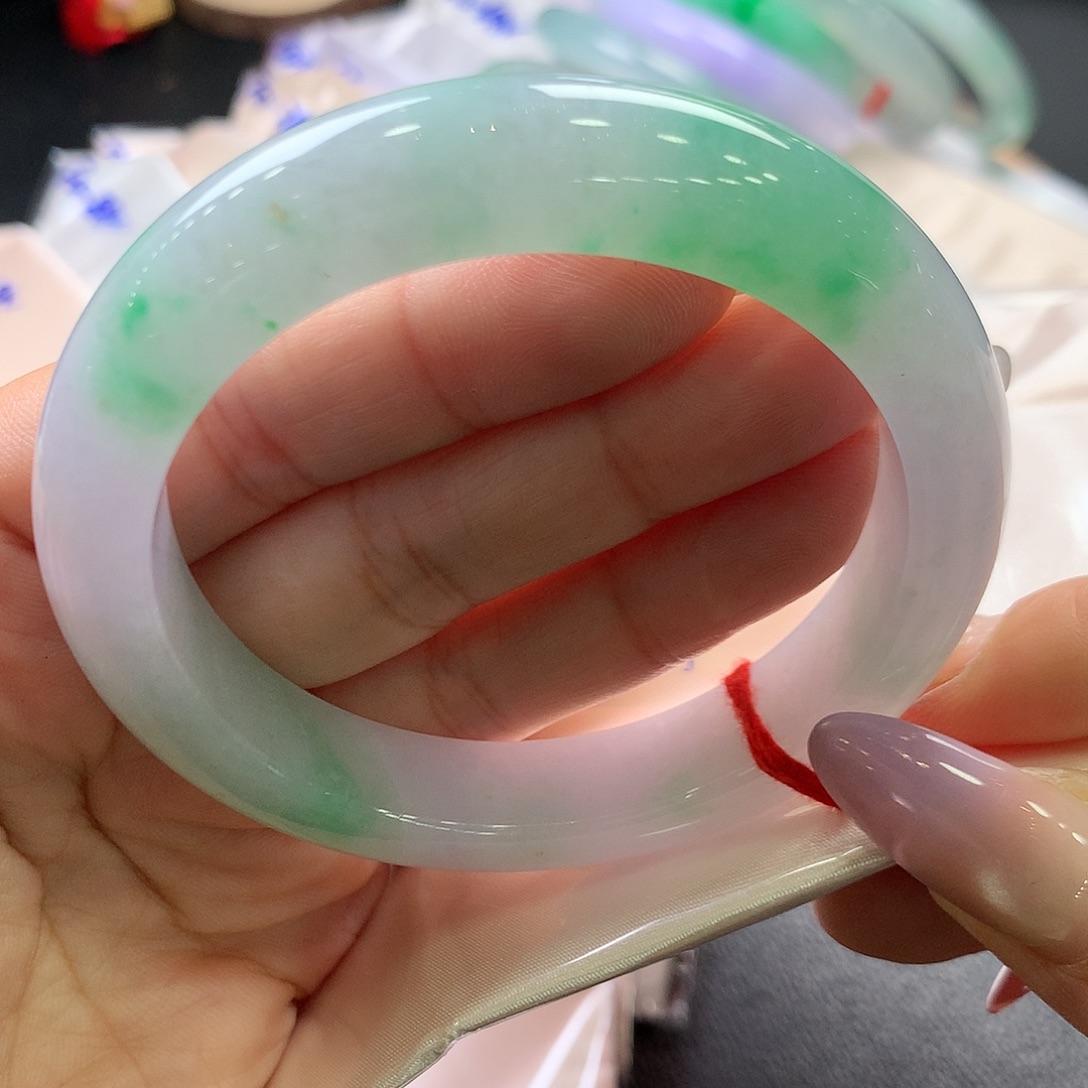 翡翠未镶嵌手镯58正