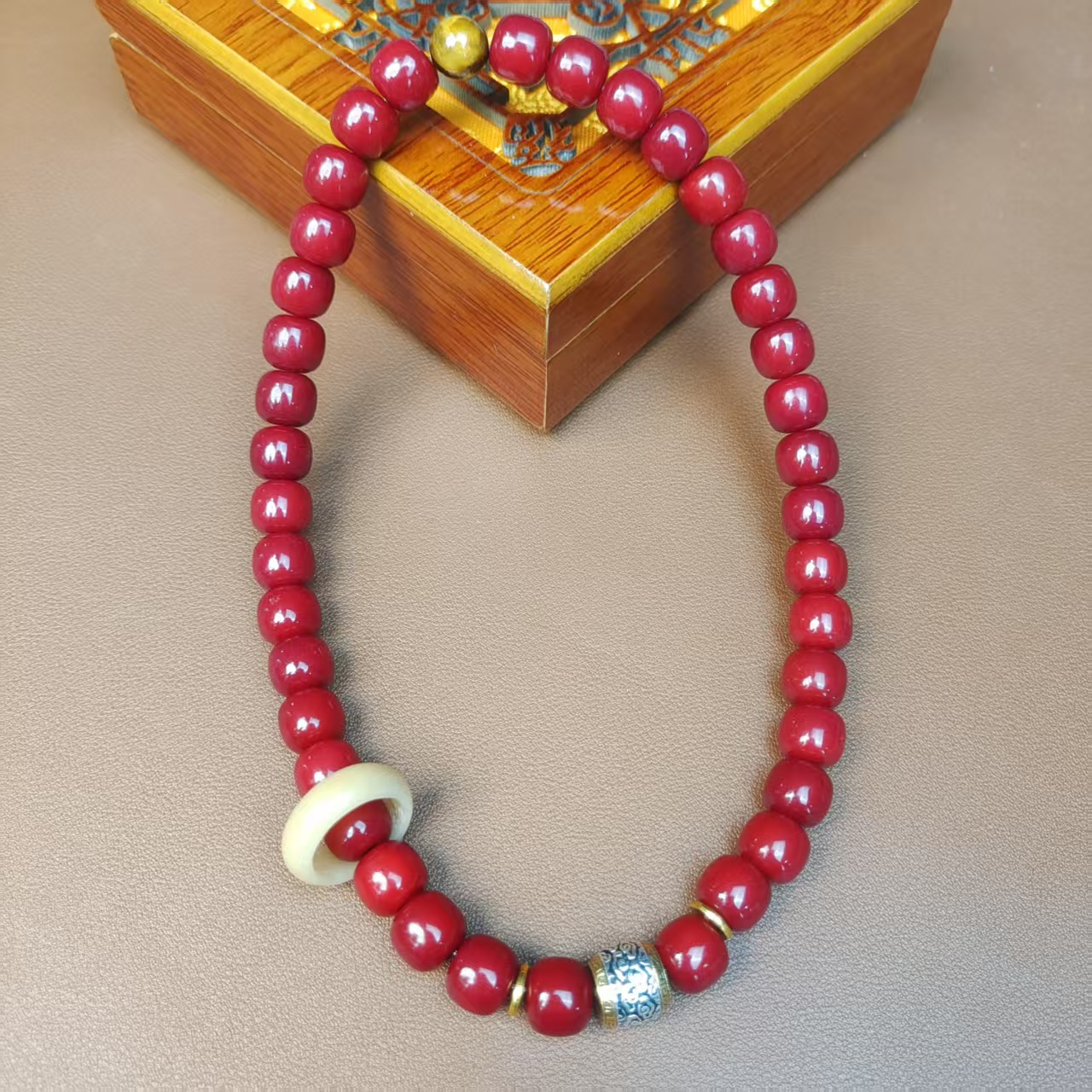 酒红菩提双圈11mm LQ759