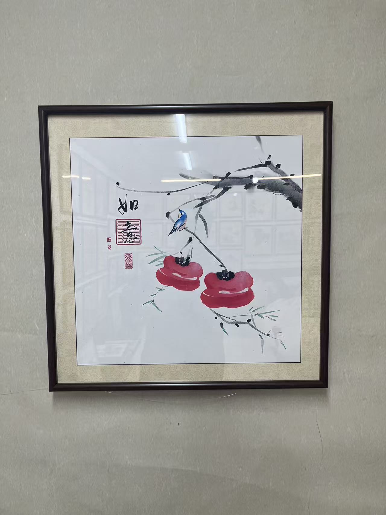 52cm*52cm新中式餐厅客厅背景墙装饰画中国风餐桌水果壁画
