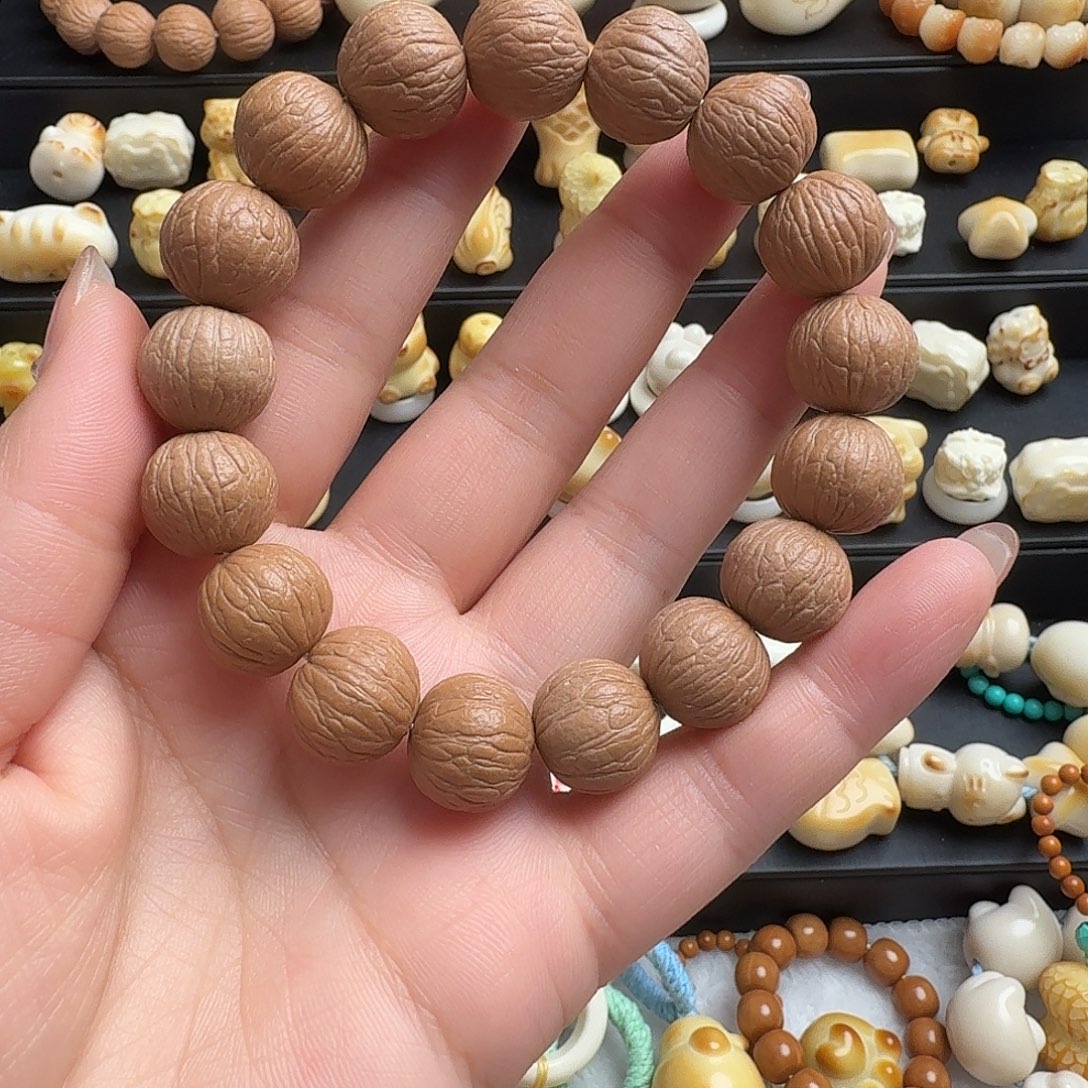 手串猴头核桃凤羽无修原皮