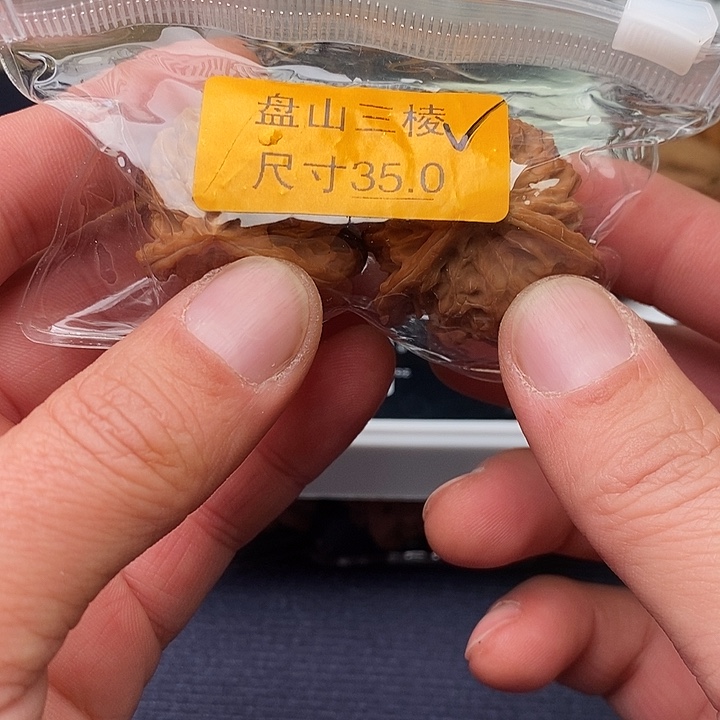 山***花文玩核桃吊坠三棱