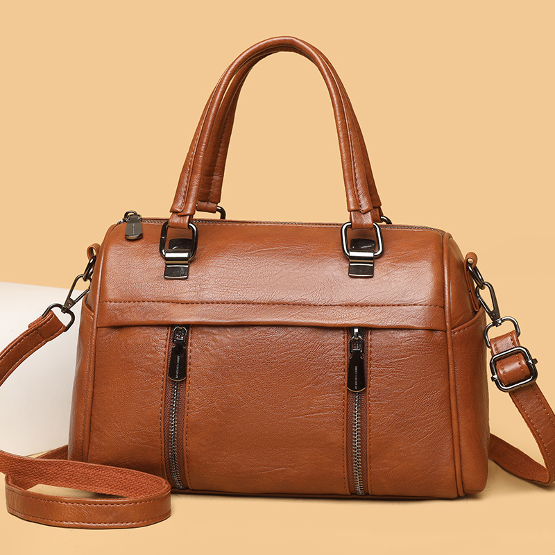 正 8019 棕色 女包（长30宽 16高19cm）