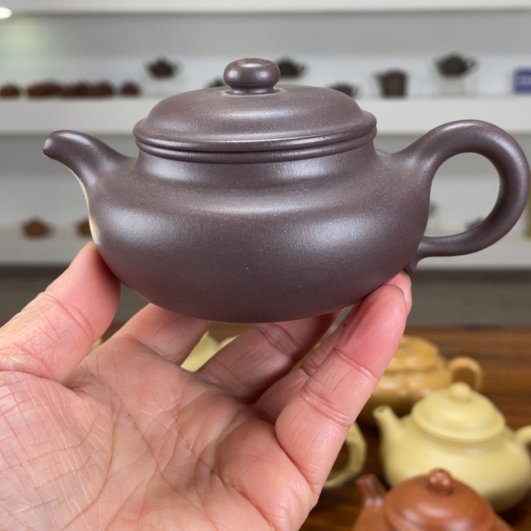 紫砂茶壶老紫泥仿古180cc左右