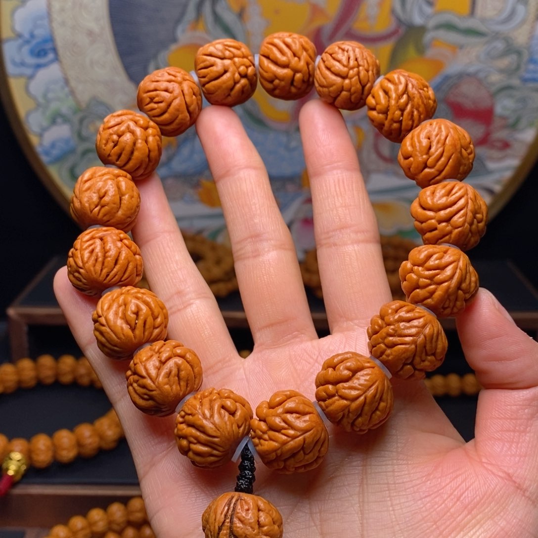 手串桃核19尺寸豹子头