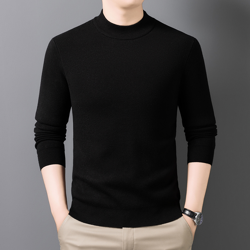 【羊毛衫】【龙爵】正品售卖圆领高档加绒羊毛衫6388