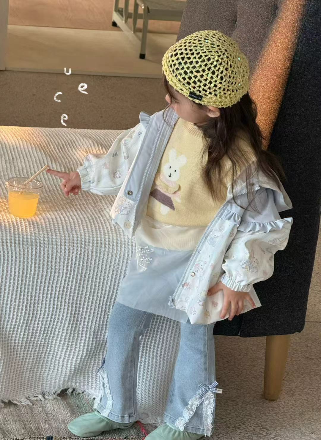 釉兮·26春～花边微喇牛仔裤885010（童装汉服）