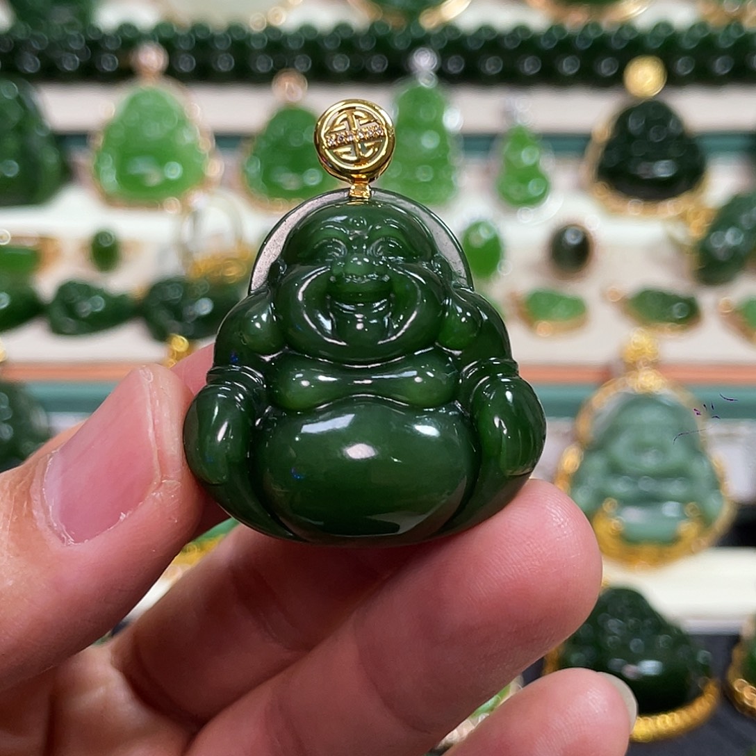 和田玉（碧玉）未镶嵌颈饰35mm