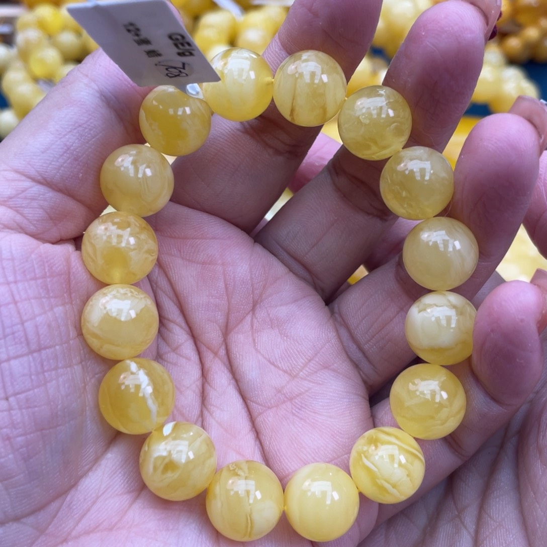 琥珀裸石未镶嵌琥珀蜜蜡12m m