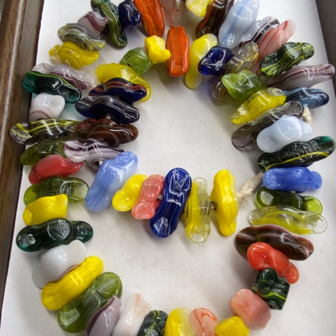 颈饰琉璃彩色飞行珠孤品 微瑕福利021