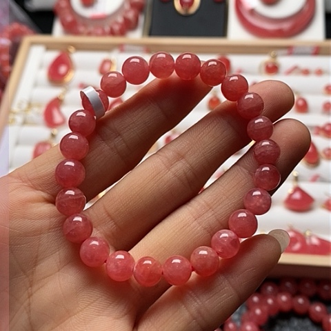 菱锰矿（红纹石）手绳未镶嵌