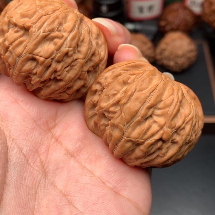 文玩核桃把件43元宝磨盘