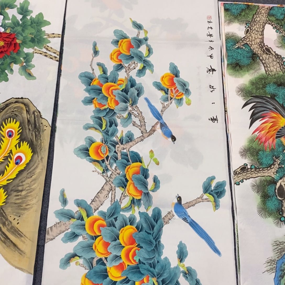 国画尺寸140✖️70四尺手绘工笔