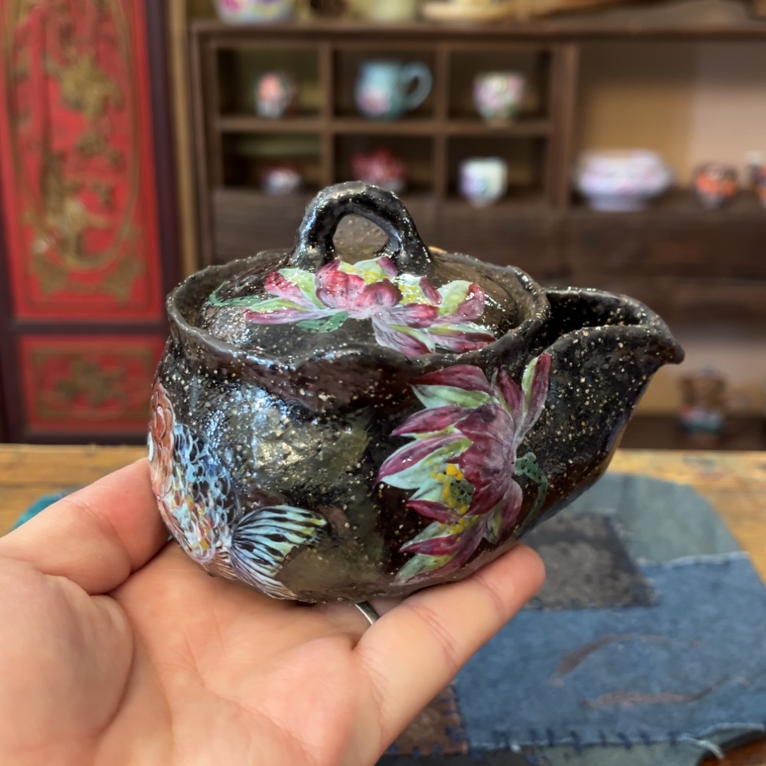 柴烧手工手绘陶瓷