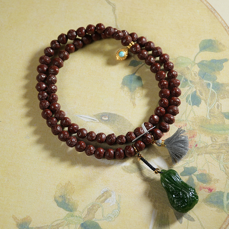 【老掌柜】DIY凤眼菩提多圈/碧玉白菜 B122334