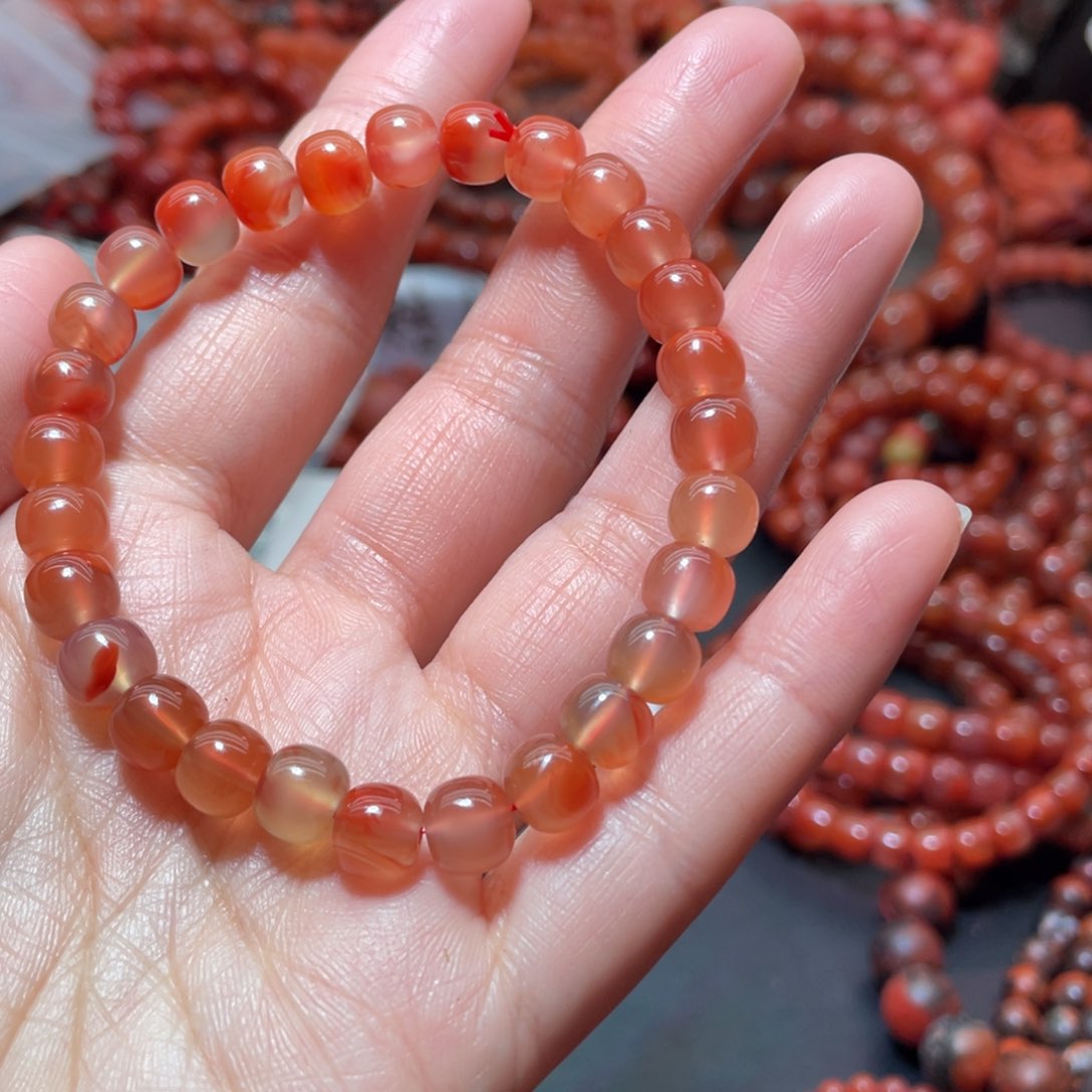 南红玛瑙手链未镶嵌