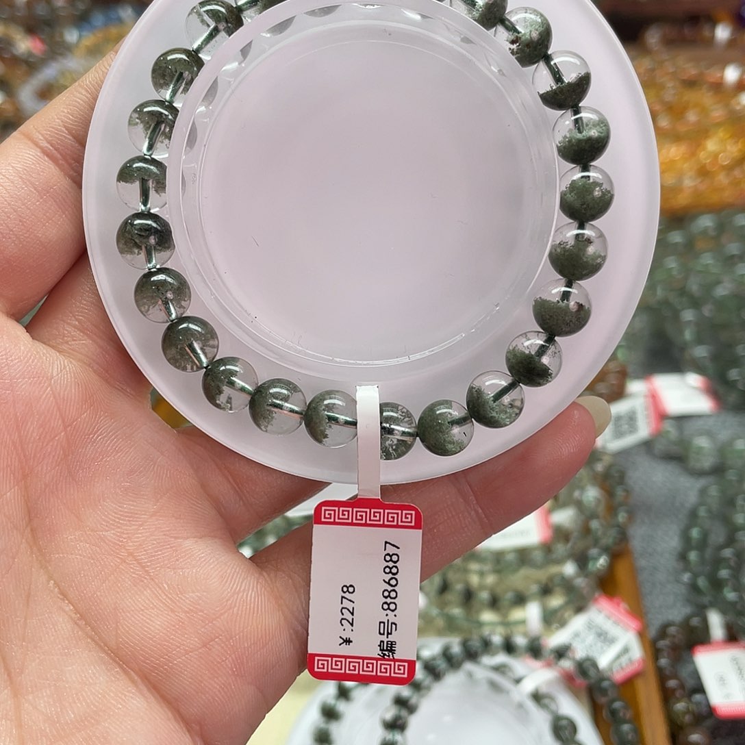 水晶手链未镶嵌p****绿幽灵手链