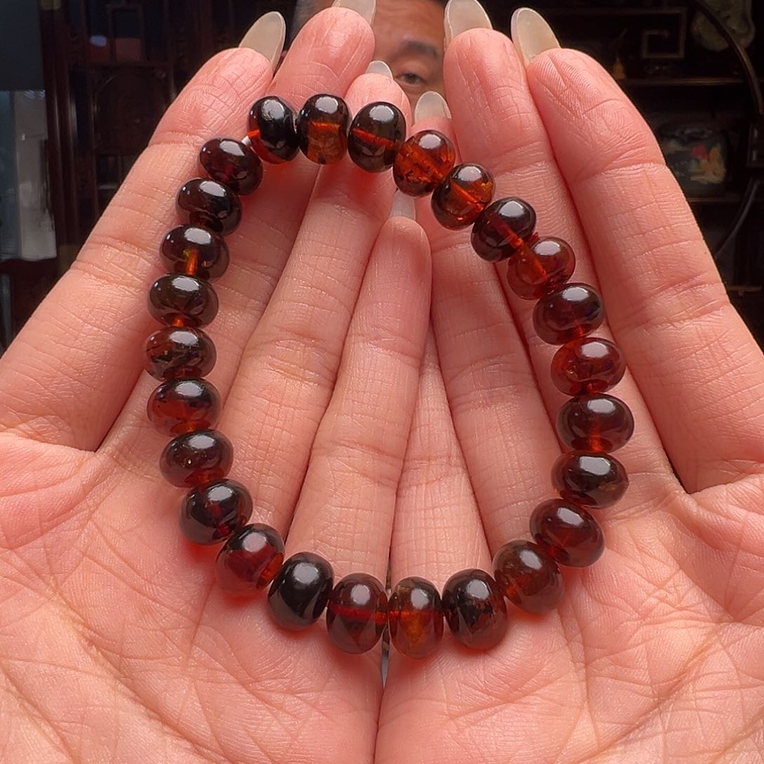 琥珀裸石未镶嵌抚顺琥珀10324。10mm