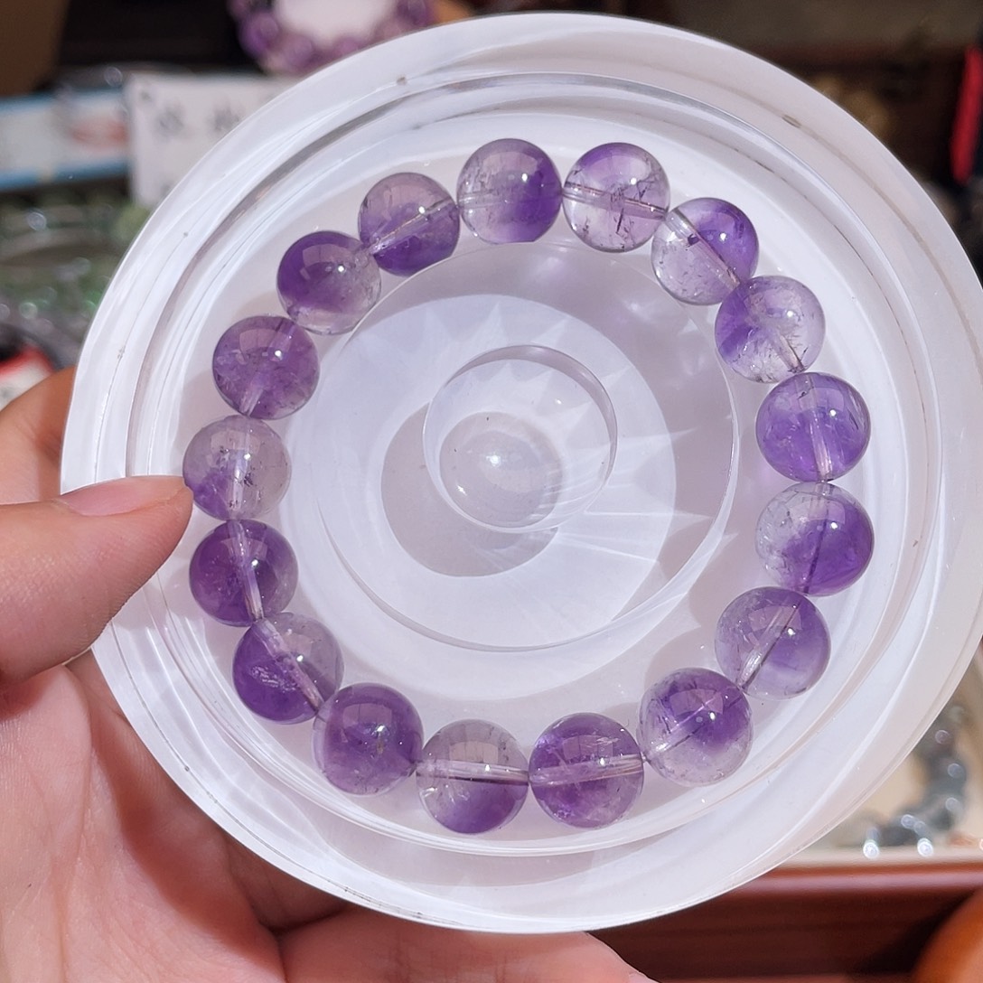 未镶嵌水晶手串半盆紫水12m