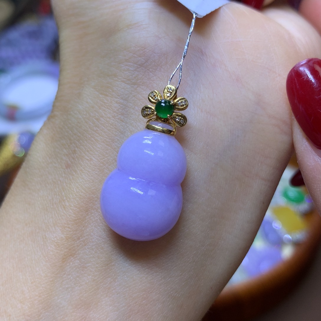 【闪购商品】翡翠颈饰18K金镶嵌翡翠