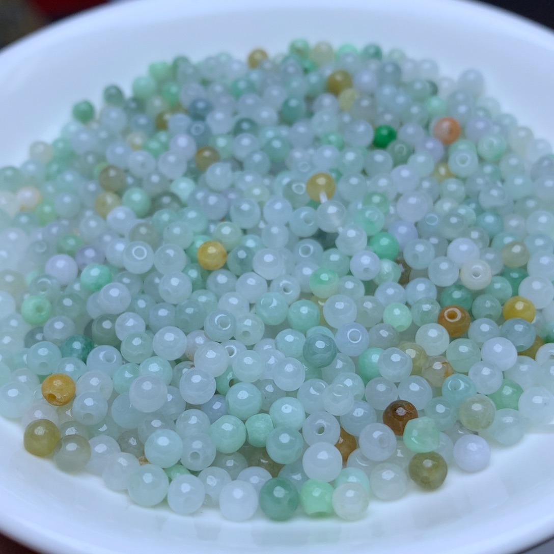 【闪购商品】翡翠手链未镶嵌卡3.5冰三彩100个