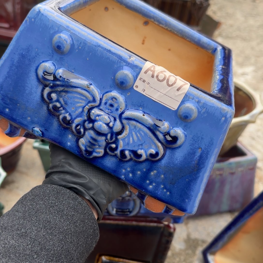 百***钢紫砂花盆607瑕疵品     