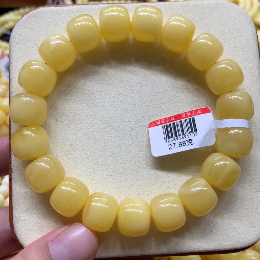 蜜蜡未镶嵌手链蜜蜡