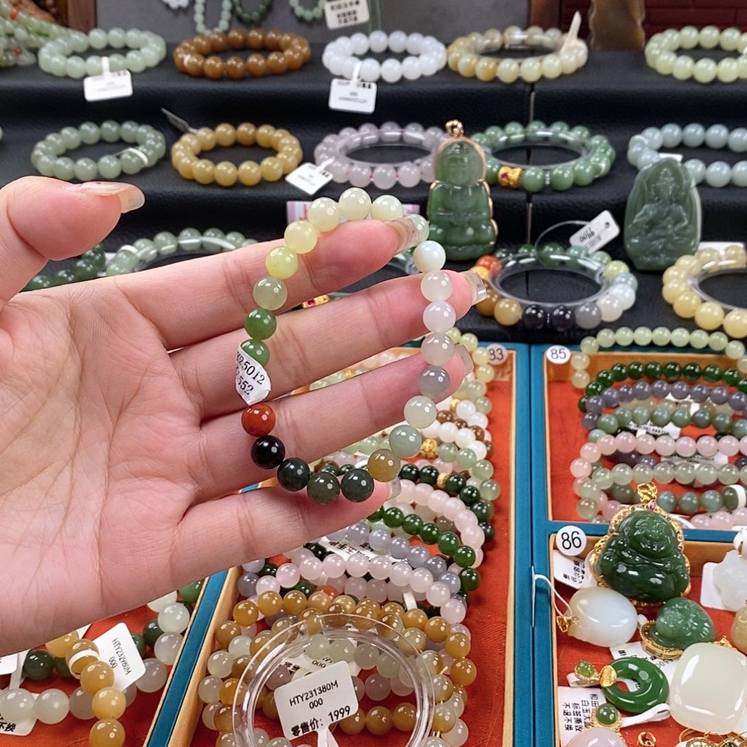 和田玉手链 8MM未镶嵌福利款