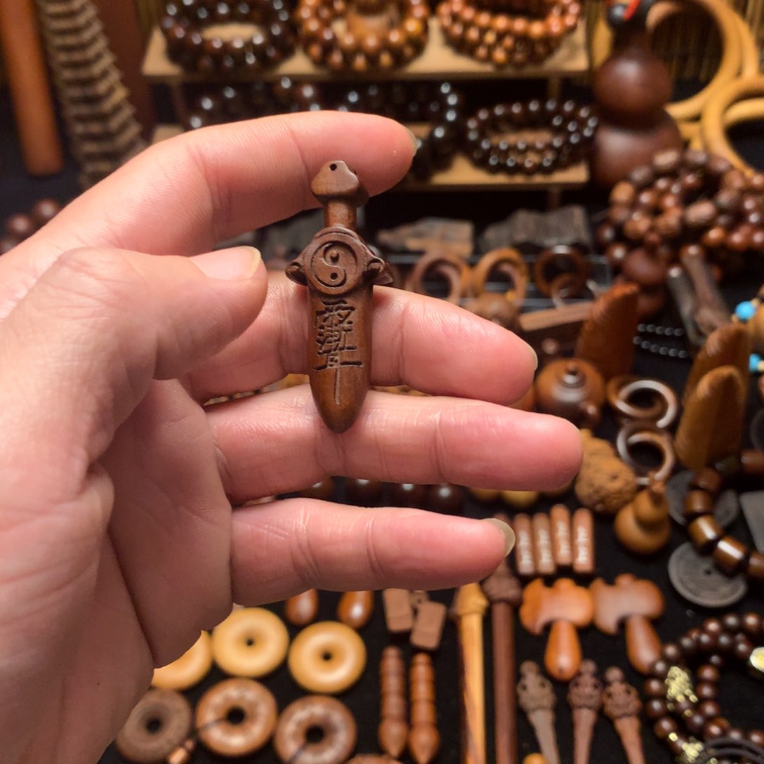 枣木枣木脖挂紫薇讳小剑配绳发货