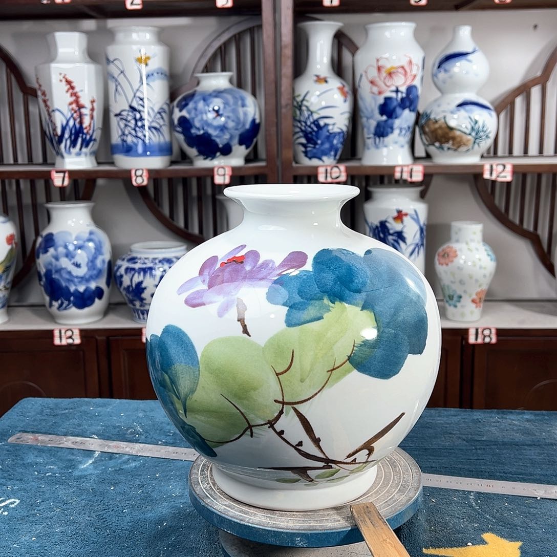 摆件景德镇陶瓷石鸟