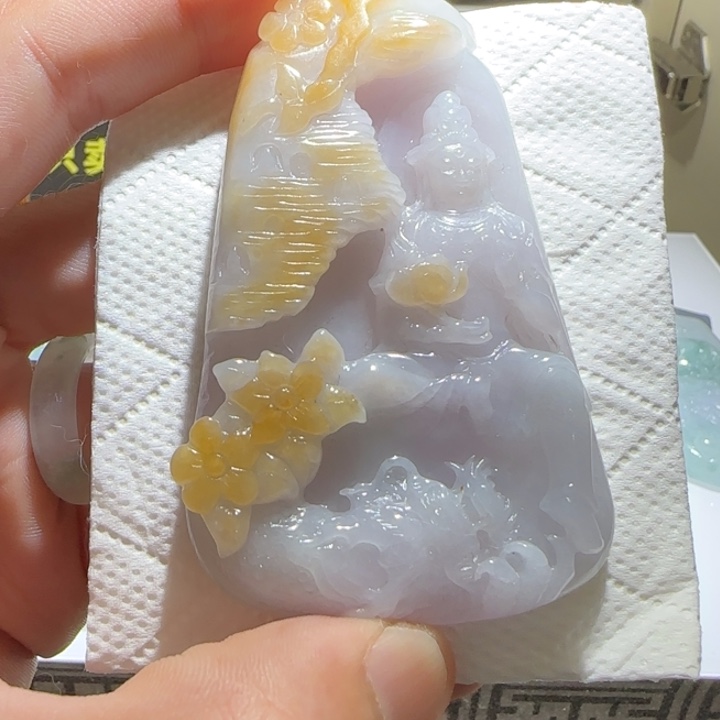 翡翠颈饰未镶嵌御龙观音