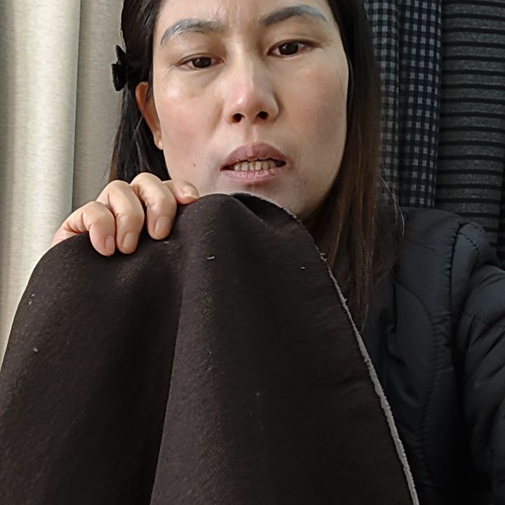 无纺布咖小块水洗羊绒1米