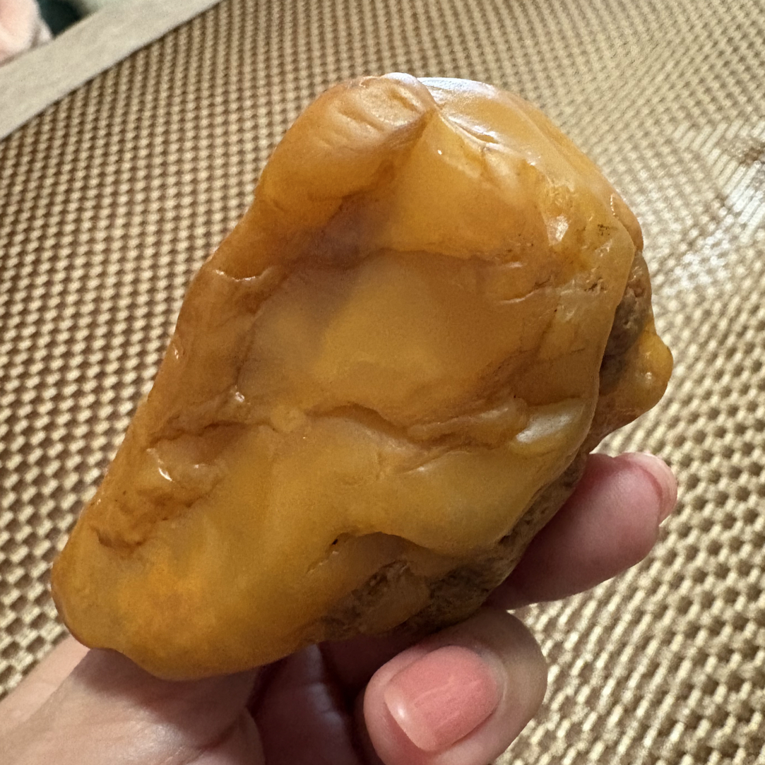 黄蜡石观赏石料石鱼缸石原石满30包邮