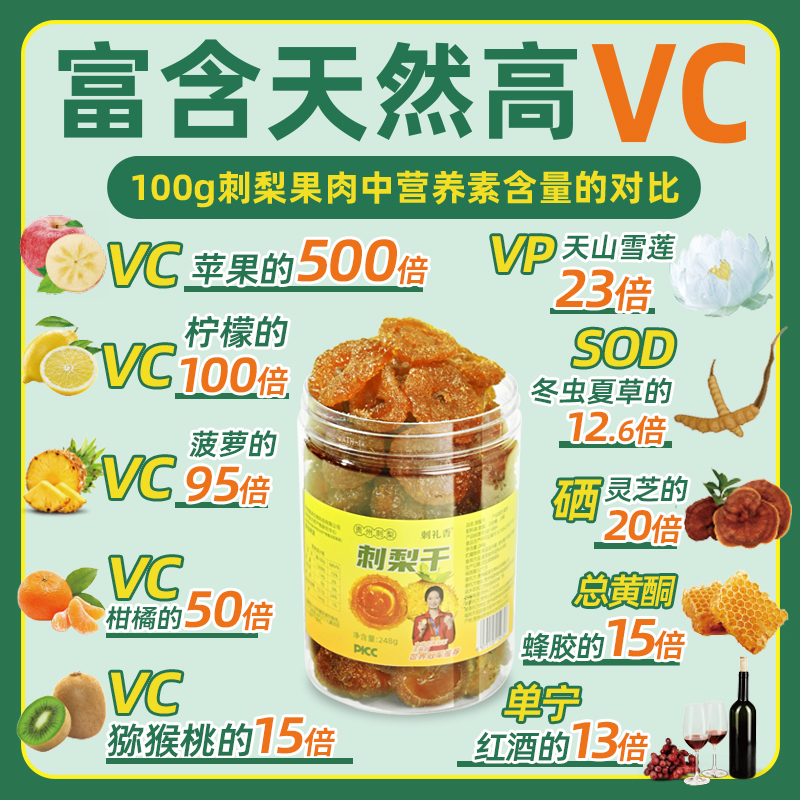 刺礼香刺梨果脯贵州特产刺梨干蜜饯正宗果干零食酸甜可口
