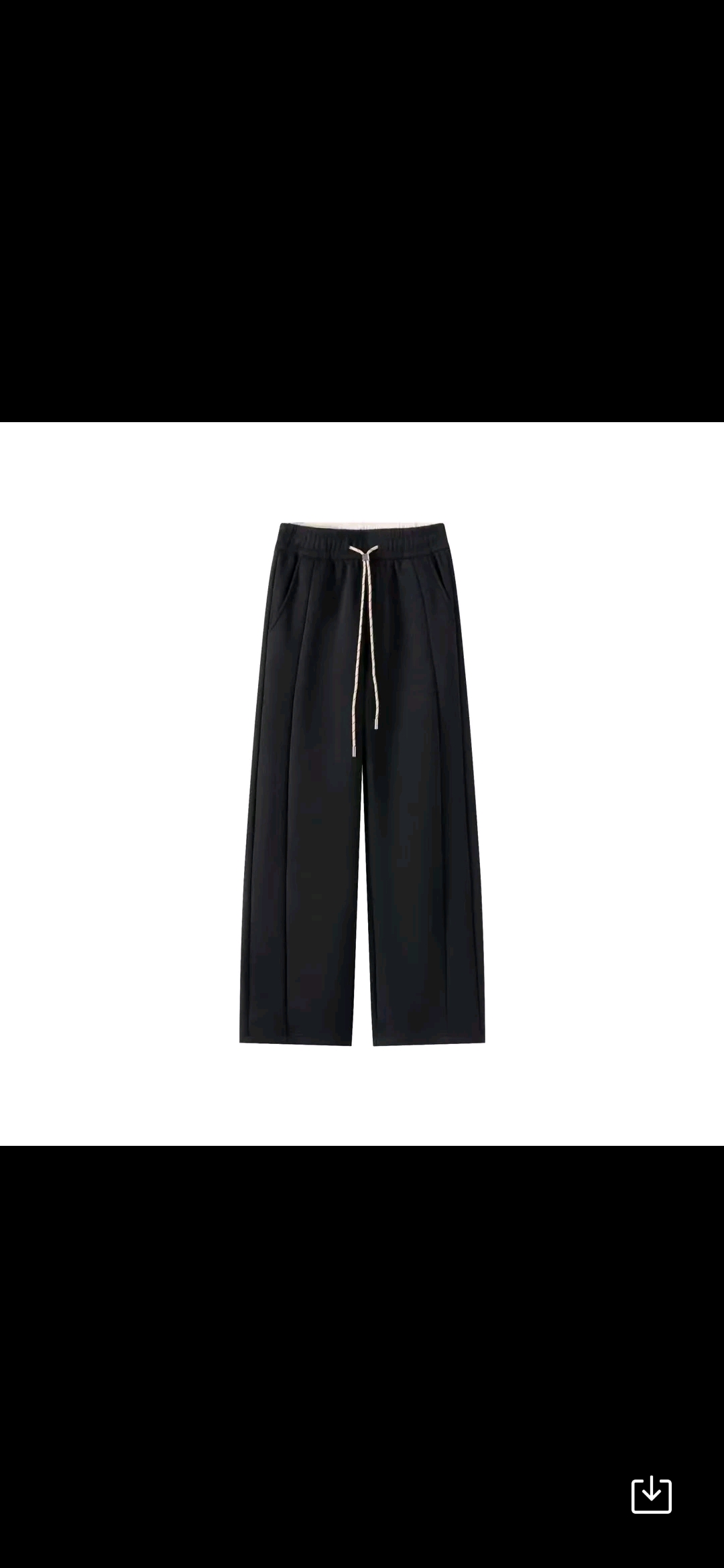 醋酸绵羊毛人字纹加绒加厚2024秋冬新款显瘦阔腿直筒休闲女镰刀裤