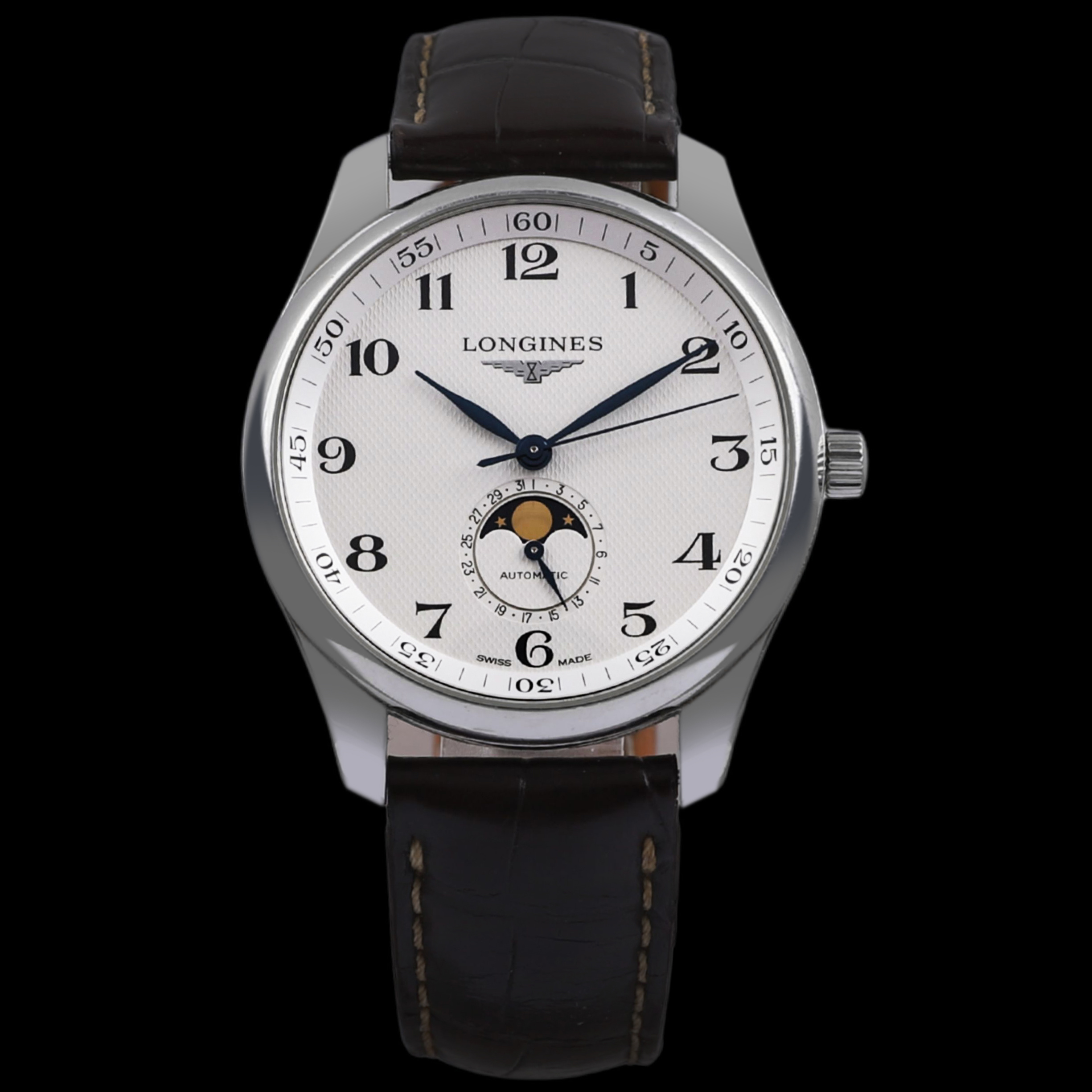 99新 Longines/浪琴 大牛/四针月相/全套23年/42盘/