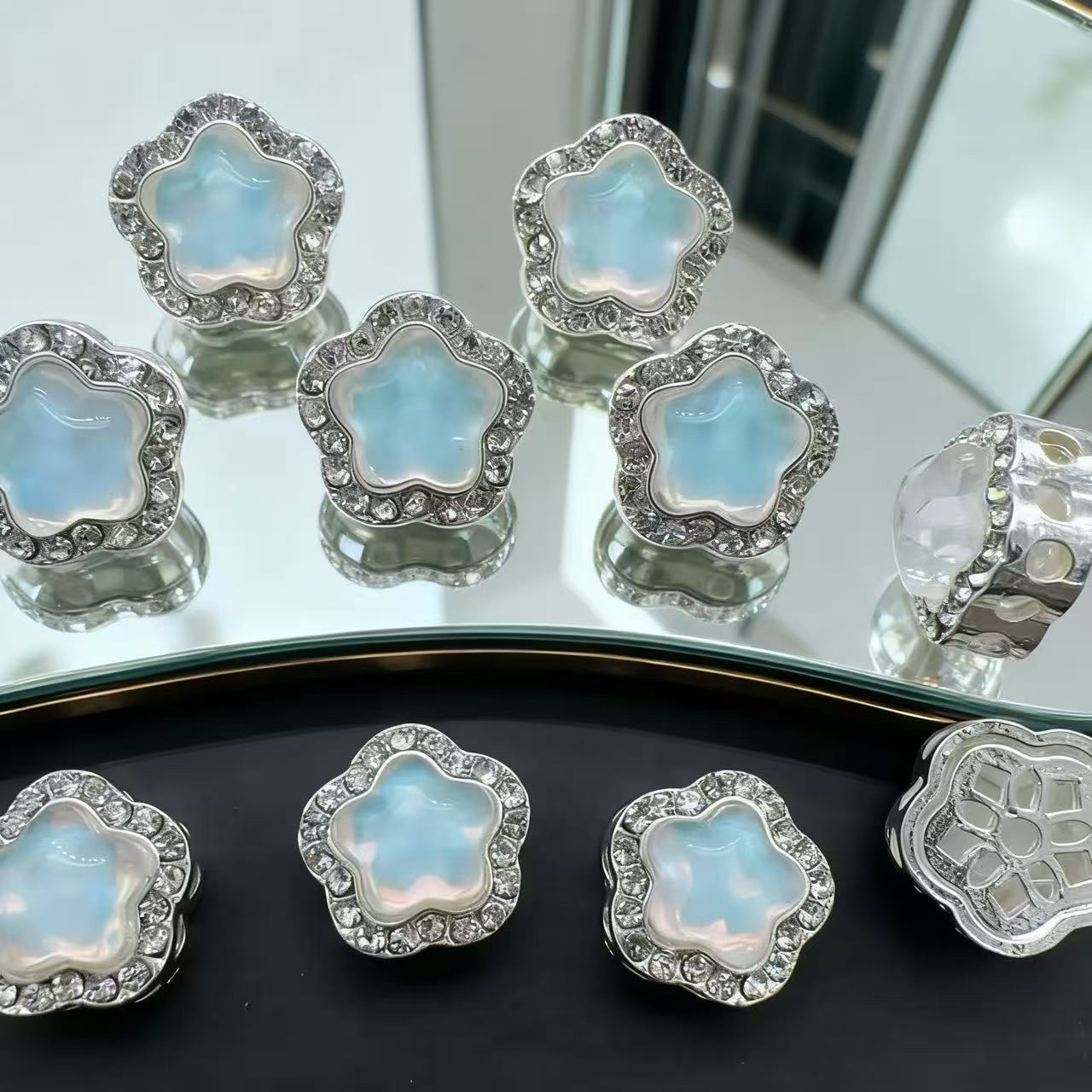 (洁雨饰品 DIY)  T249『白月光海星』多通孔串珠diy饰品配件