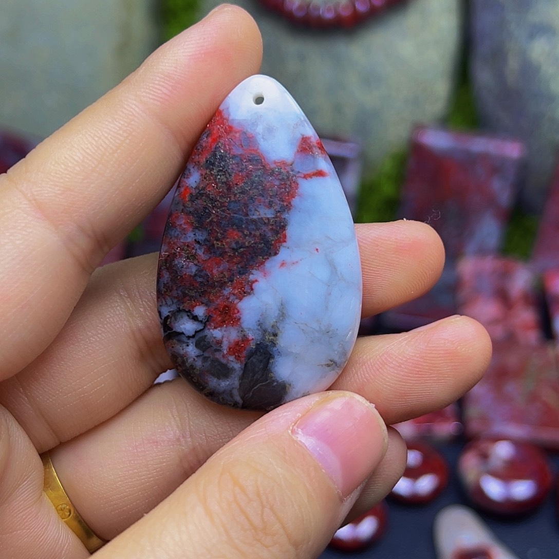 夕***颜天然辰砂朱砂吊坠