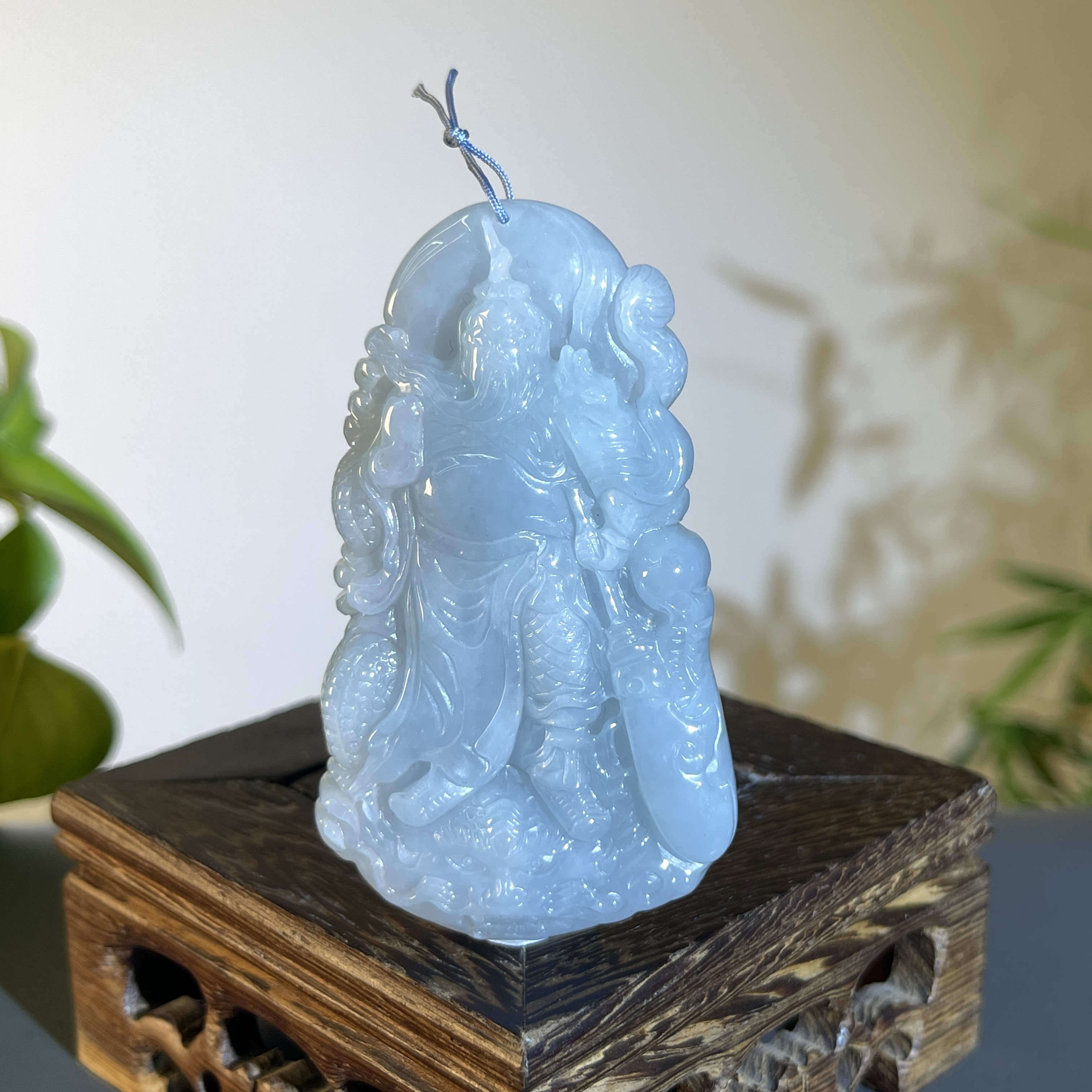 JXW11-34 天然翡翠缅甸A货 御龙关二爷