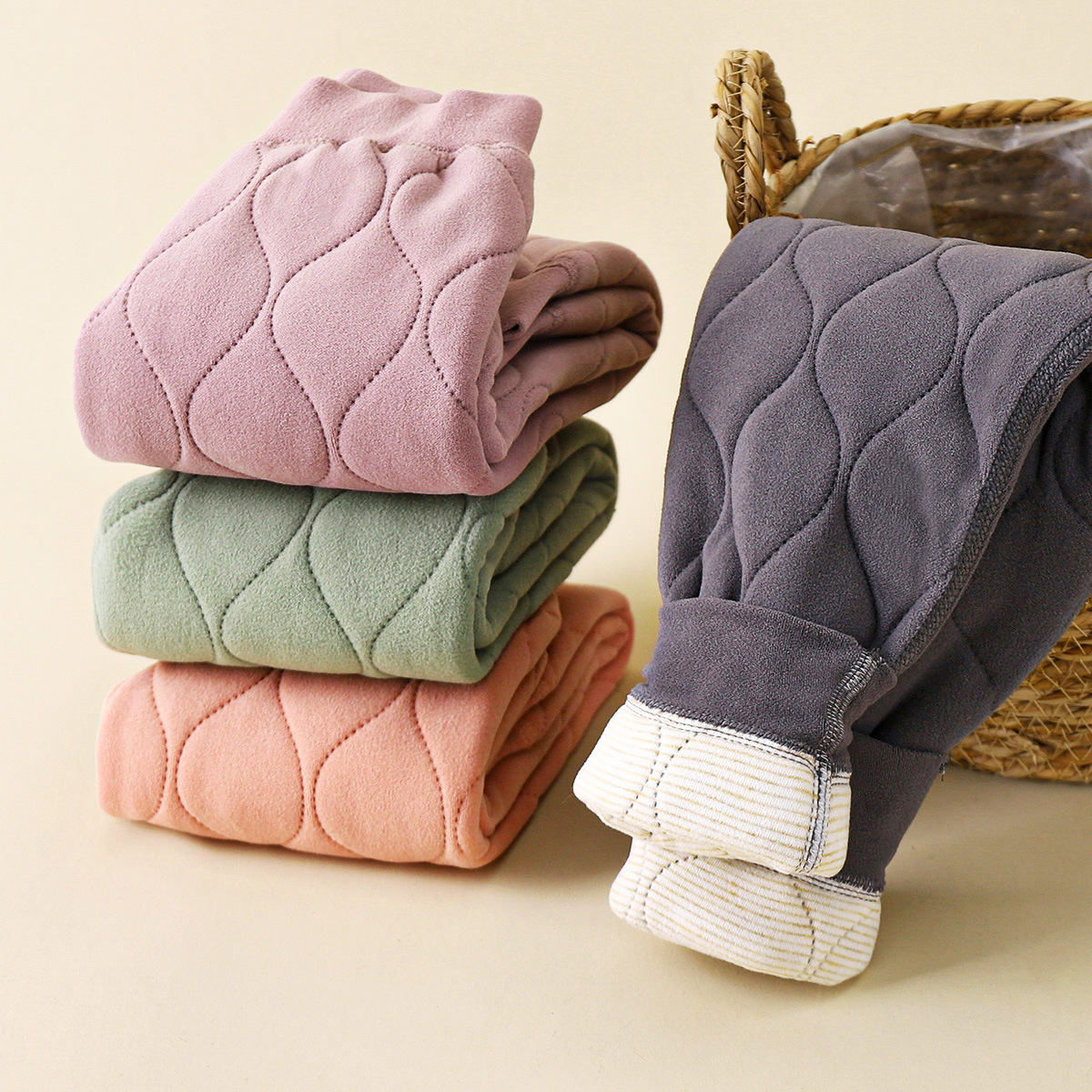 儿童保暖裤秋冬新款校服神器男童夹棉加厚棉裤女童打底裤学生童裤