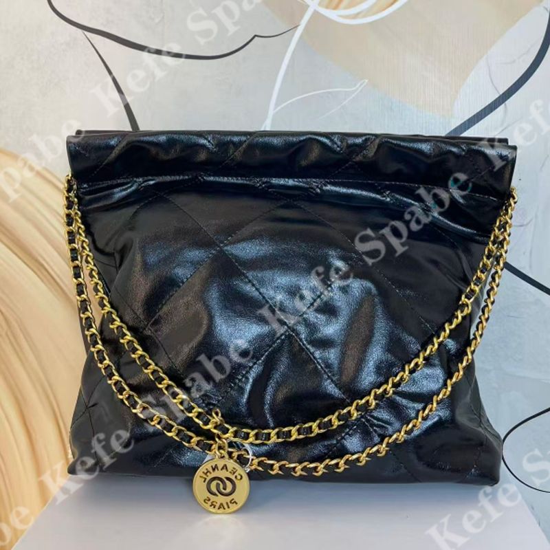 HM004  25新款黑色大号垃圾袋单肩斜挎包