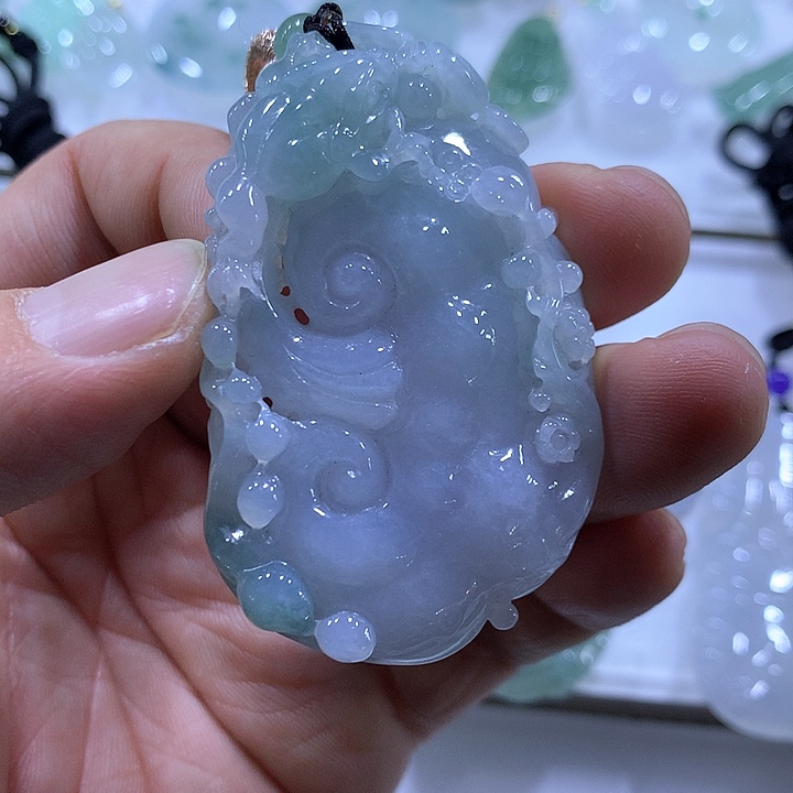 翡翠颈饰未镶嵌天然翡翠A货吊坠