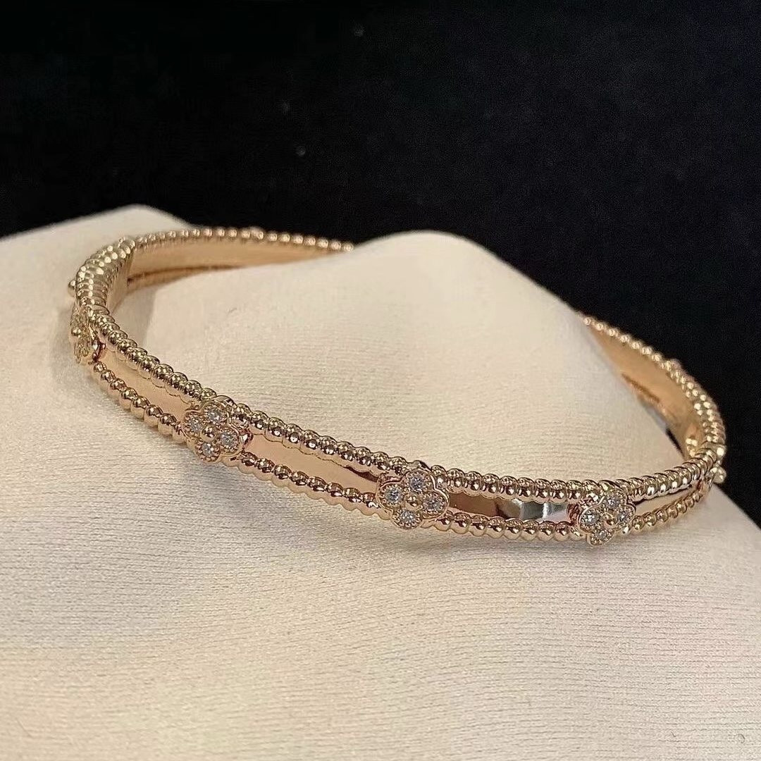 【天然钻石】18K玫瑰金万花筒钻石手镯 重金重工轻奢时尚