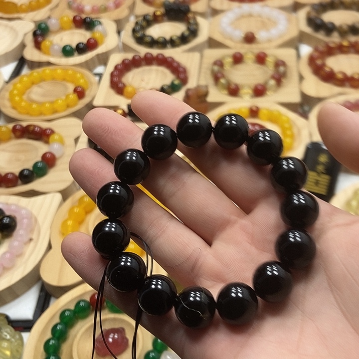 未镶嵌黑曜岩手链密**深