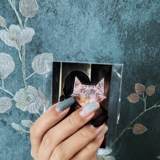 黑猫金文米木摆件