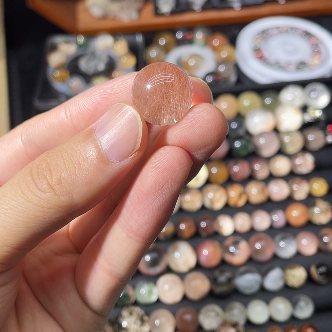 水晶手链未镶嵌?*粉钢丝