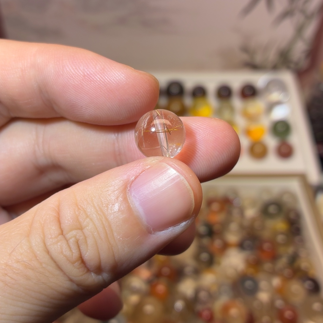 水晶未镶嵌珠宝半成品10mm发晶