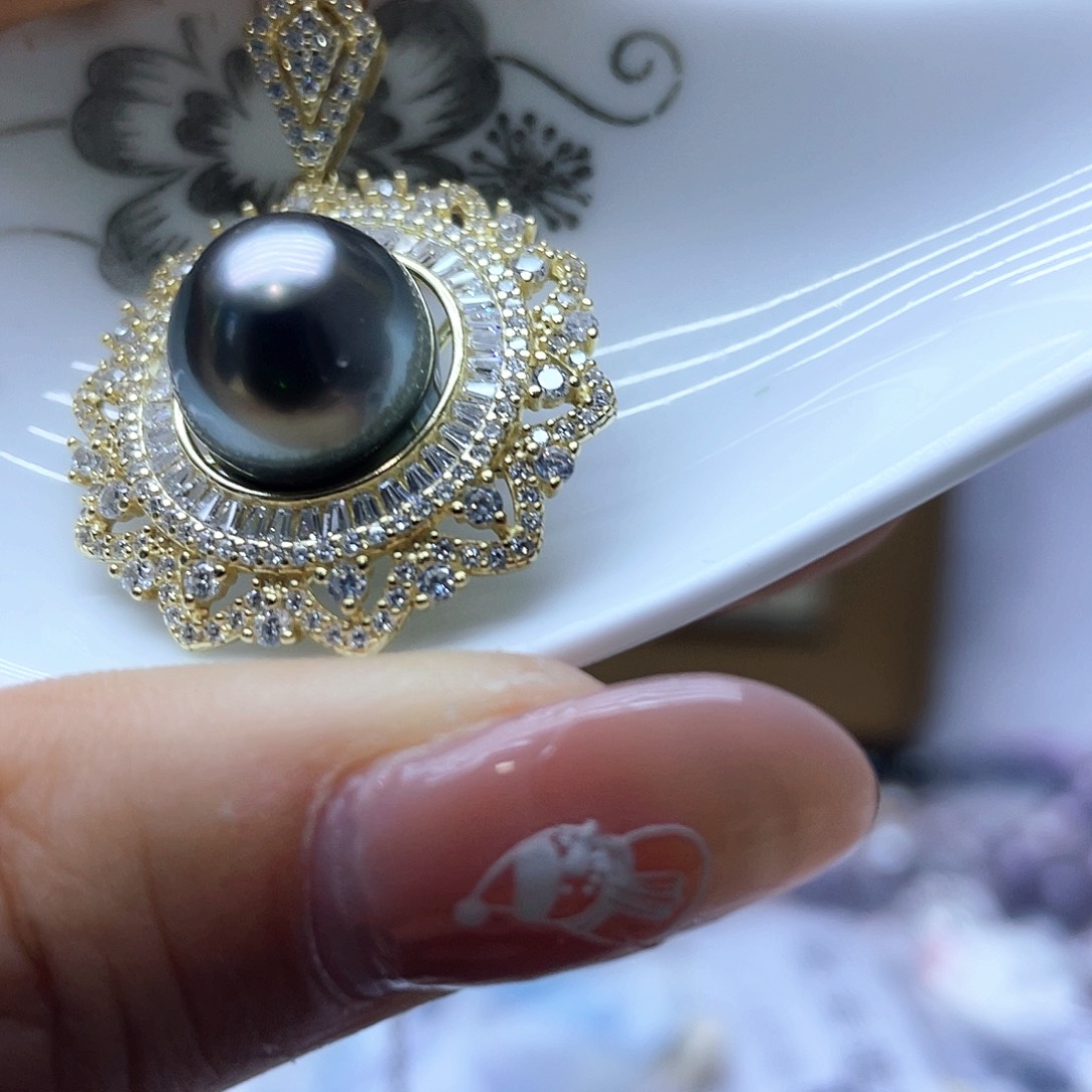 海水珍珠颈饰银S925镶嵌