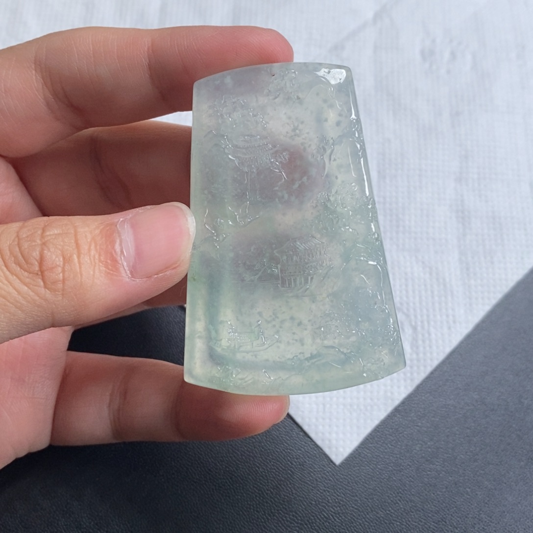 未镶嵌定制翡翠高冰揭阳工山水