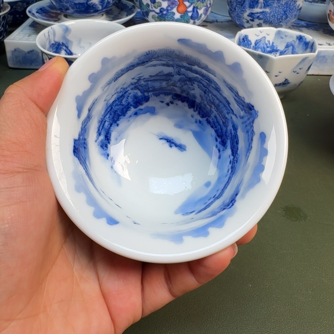 瓷景德镇纯手绘茶具圆圆269
